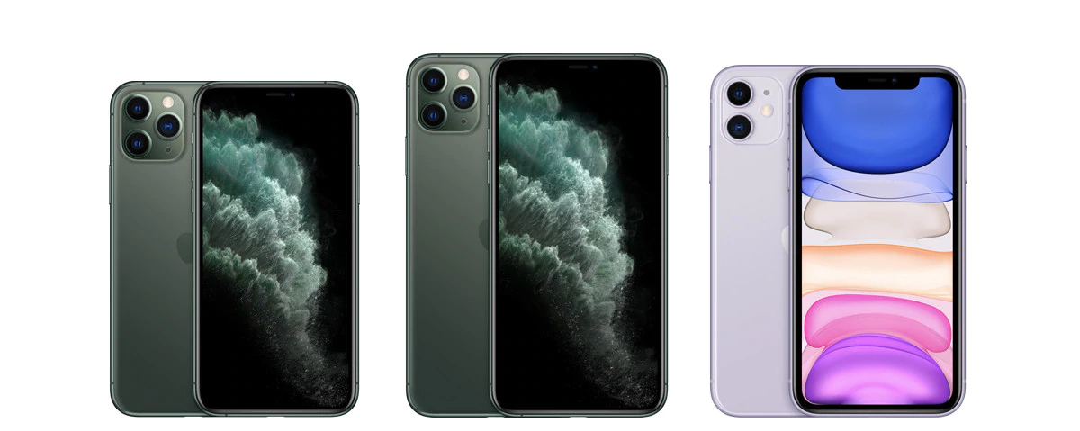 Comparison of iPhone 11, iPhone 11 Pro, and iPhone 11 Pro Max